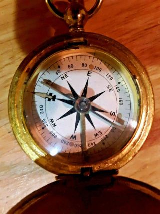 Vintage WW2 United States Military Pocket Watch Field Compass 6