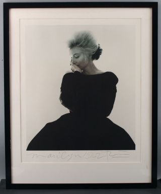 Large Vintage Hand - Signed Bert Stern Marilyn Monroe Dior Dress Lithograph Print 2