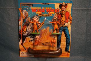 1996 Britains Wild West Cowboy & Indians Toy Figure Set 7505 5pc Set