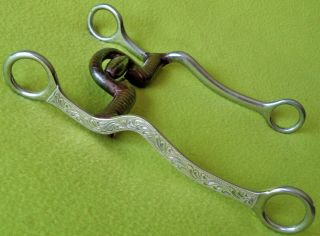 E Garcia Vintage Marked Engraved Sterling Silver Show Bit Sweet Iron Frog Mouth