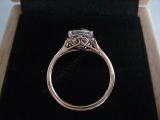 Vintage 14k Rose Gold Over 1.  25 Ct Round Cut Engagement Diamond Wedding Ring