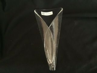 Roberto Niederer Glass Handmade Cone Shaped Vase 8” Sticker