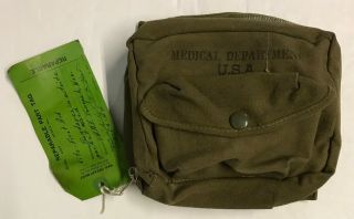 Wwii Medical Dept Us Army Vehicle/aircraft First Aid Pouch,  No Contents