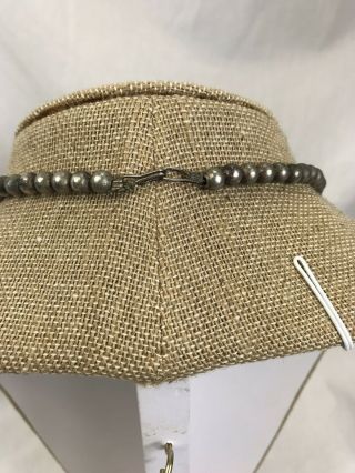 Vintage Zuni Turquoise Silver Squash Blossom Needlepoint Signed Necklace 4