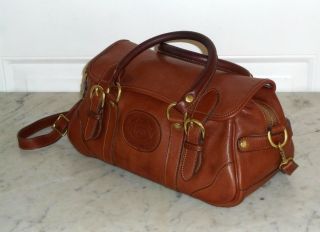 Ghurka No.  218 Mini Kilburn Chestnut Leather Shoulder Bag Vtg Purse Satchel