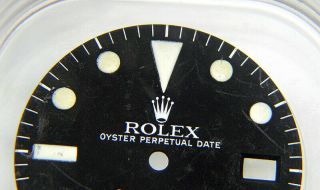 Vintage Factory Rolex Submariner 1680 Matte Black & Cream Watch Dial 2