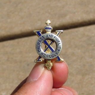 Ww2 10th Infantry Regiment Distinctive Collar Insignia Crest Dui Di Pin