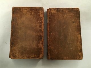 ANTIQUE LEATHER 2 VOL BOOK SET SERIES OF LETTERS WILLIAM FORDYCE LUSIGNAN 1788 2