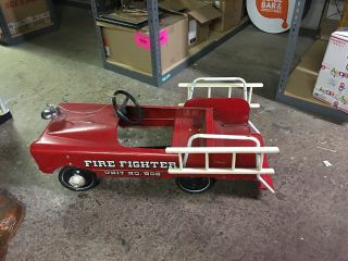 Vintage Fire Fighter Pedal Car No.  508 Vintage Amf Pressed