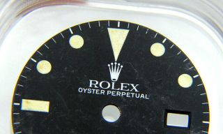 Vintage Rolex GMT - MASTER 1675 Matte Black Light Cream Tritium Watch Dial 2