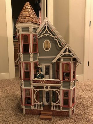 Furnished Vintage Dollhouse “the Painted Lady”