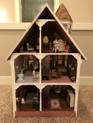 Furnished Vintage Dollhouse “The Painted Lady” 2