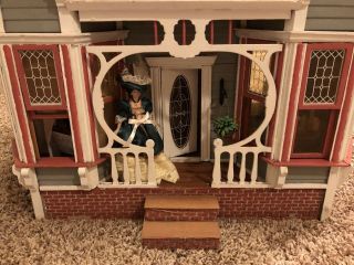 Furnished Vintage Dollhouse “The Painted Lady” 3
