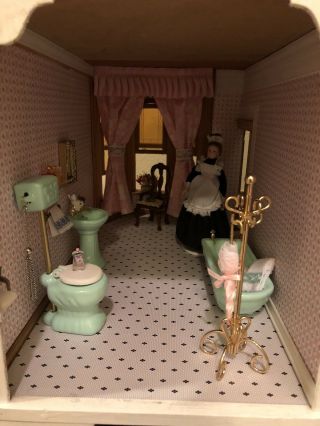 Furnished Vintage Dollhouse “The Painted Lady” 6