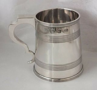 Antique Victorian Sterling Silver 1/2 Pint Cup/ Mug 1895/ H 8.  4 Cm/ 167 G
