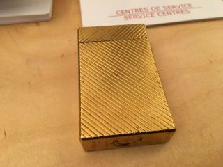 Very Rare Vintage ST Dupont Lighter Gold Plated Ligne 1 Made in France 11