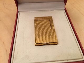 Very Rare Vintage ST Dupont Lighter Gold Plated Ligne 1 Made in France 2