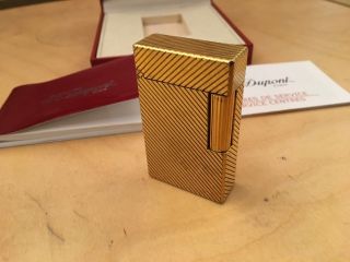 Very Rare Vintage ST Dupont Lighter Gold Plated Ligne 1 Made in France 4