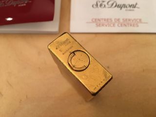 Very Rare Vintage ST Dupont Lighter Gold Plated Ligne 1 Made in France 6