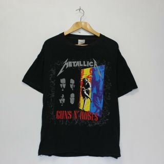 Vintage Guns N Roses Metallica Concert Brockum T Shirt 1992 Size Mens Xl Rock