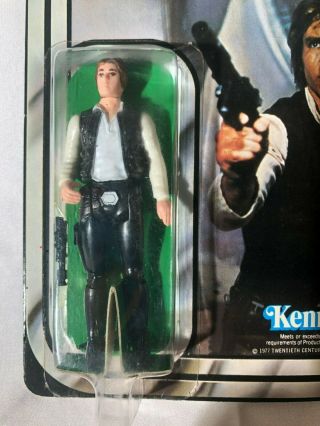 1978 Vintage Kenner Star Wars Unpunched 12 - Back B SW12B Han Solo Action Figure 2