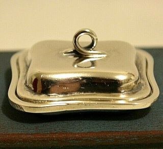 Miniature Sterling Silver Casserole Dish Dollhouse 1:12 Artist William B Meyer