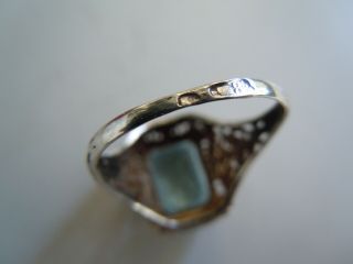 RUSSIAN imperial 84 Silver Ring with Aquamarine stone Faberge design 3