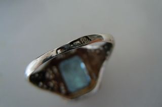 RUSSIAN imperial 84 Silver Ring with Aquamarine stone Faberge design 7