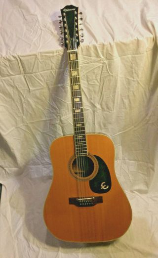 Vintage Restored Epiphone Ft - 165 Bard 12 String Acoustic Guitar With Upgrades