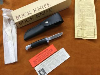 Vintage Buck Knives Caper 116 Usa Hunting Knife Boxes Papers Near 1973