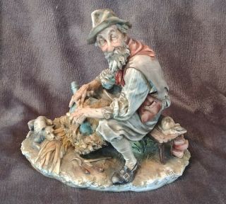 Rare Vintage Capodimonte Moonshiner/winer By Giecus