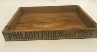 Vintage Kraft Cheese Co.  WOOD Philadelphia Brand Cream Cheese BOX 10” X 7 1/2” 5