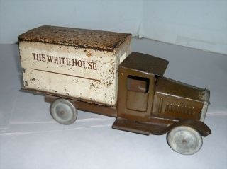 RARE ANTIQUE 1920 ' S METALCRAFT THE WHITE HOUSE TRUCK 3