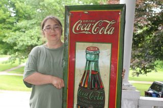 Large Rare Vintage 1931 Coca Cola Soda Pop Gas Station 54 