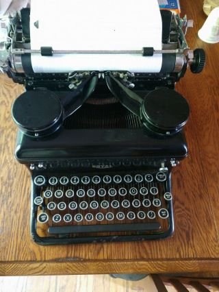 Vintage 1930s Royal Typewriter Black Usa Kh - 1760596