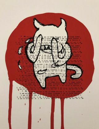 Crying Minotaur Rare Silkscreen Print Radiohead Poster Stanley Donwood Signed