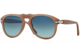 Persol Vintage Sunglasses Po 0649 9018/s3 54mm Ambra / Polarized Blue Lens