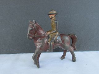 Vintage Manoil Barclay Holt Ww1 Toy Soldier On Horse