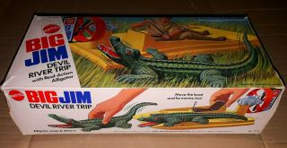 Vintage 70 ' s BIG JIM Mattel DEVIL RIVER TRIP Set MISB Store Stock Alligator 2
