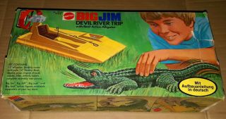 Vintage 70 ' s BIG JIM Mattel DEVIL RIVER TRIP Set MISB Store Stock Alligator 3