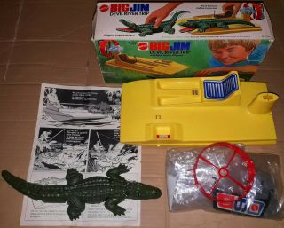 Vintage 70 ' s BIG JIM Mattel DEVIL RIVER TRIP Set MISB Store Stock Alligator 6