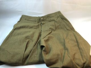 Wwii Ww2 Us U.  S.  Pants,  31x35,  Wool,  Army,  Uniform,  Vintage,  Ike,  Trousers,  War