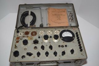 Vintage 1962 Us Army Test Set Electron Tv - 7/u Tube Tester