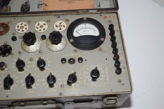 Vintage 1962 US Army Test Set Electron TV - 7/U Tube Tester 4