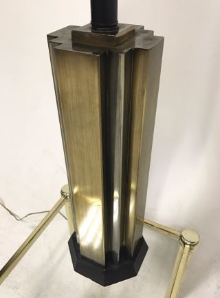 Vintage Mastercraft Skyscraper Deco Inspire Bronze Brushed Brass Table Desk Lamp