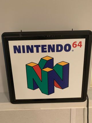 Rare.  Nintendo 64 Fiberoptic In Store Sign