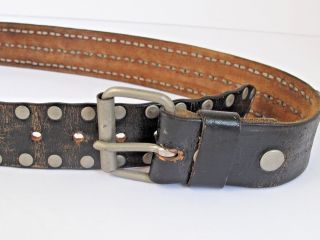Vintage Mans Motorcycle Belt with Colorful Studs c.  1950 ' s - 1960 ' s Large 5