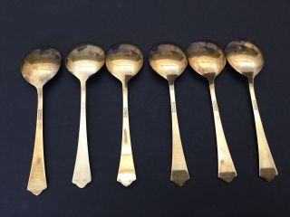 Vintage Sterling.  925S Demitasse Spoons (6) David Andersen Radhus Med Vifte 7