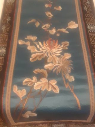 Vintage Asian Chinese/Japanese Embroidered SILK Cloth Birds Dogwood 13 