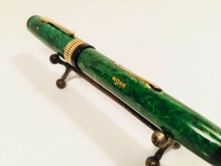Vintage Restored Waterman Patrician Jade Green Fountain Pen 14k Flex Nib 4
